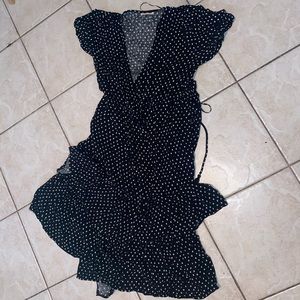 wrap around long dress